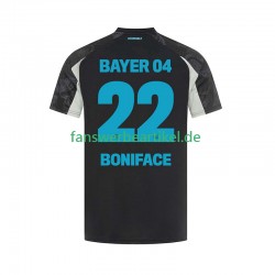Victor Boniface 22 Trikot Bayer 04 Leverkusen Herren Ausweich ausrüstung 2024-2025 Kurzarm