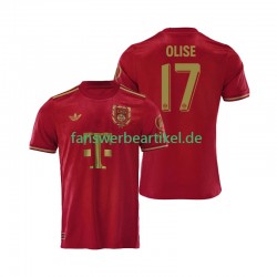 125th Anniversary Michael Olise 17 Trikot FC Bayern München Herren Heimausrüstung Rot 2024-2025 Kurzarm