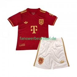 125th Anniversary Trikot FC Bayern München Kinder Heimausrüstung Rot 2024-2025 Kurzarm