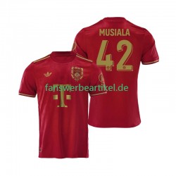 Jamal Musiala 42 125th Anniversary Trikot FC Bayern München Herren Heimausrüstung Rot 2024-2025 Kurzarm