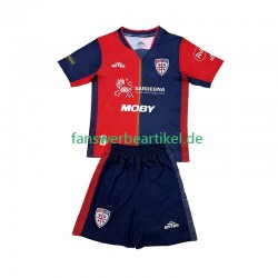 Trikot Cagliari Kinder Heimausrüstung 2024-2025 Kurzarm