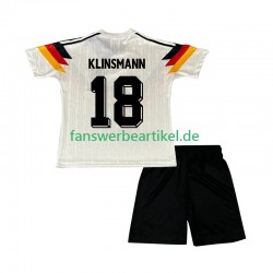 Klinsmann 18 Retro Trikot Deutschland Kinder Heimausrüstung 1990 Kurzarm