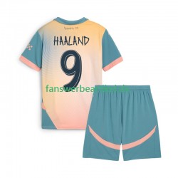 Haaland 9 Trikot Manchester City Kinder Viertes ausrüstung 2024-2025 Kurzarm