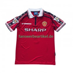 Beckham 7 Retro Trikot Manchester United Herren Heimausrüstung 1998-1999 Kurzarm