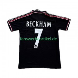 Beckham 7 Retro Trikot Manchester United Herren Ausweich ausrüstung 1998-1999 Kurzarm