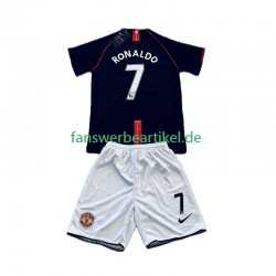 Cristiano Ronaldo 7 Retro 2007- Trikot Manchester United Kinder Auswärtsausrüstung 2008 Kurzarm