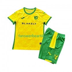 Trikot Norwich City Kinder Heimausrüstung 2024-2025 Kurzarm