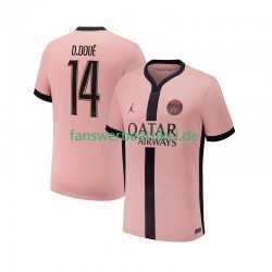 Desire Doue 14 Trikot Paris Saint-Germain Herren Ausweich ausrüstung 2024-2025 Kurzarm