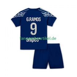 Goncalo Ramos 9 Trikot Paris Saint-Germain Kinder Viertes ausrüstung 2024-2025 Kurzarm