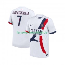 Khvicha Kvaratskhelia 7 Trikot Paris Saint-Germain Herren Auswärtsausrüstung 2024-2025 Kurzarm