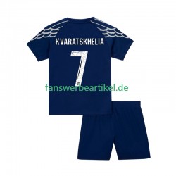 Khvicha Kvaratskhelia 7 Trikot Paris Saint-Germain Kinder Viertes ausrüstung 2024-2025 Kurzarm