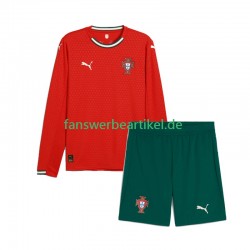 Trikot Portugal Kinder Heimausrüstung 2025 Langarm