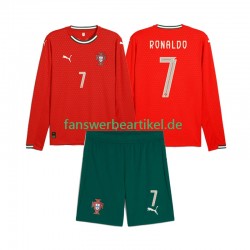 Crstiano Roanldo 7 Trikot Portugal Kinder Heimausrüstung 2025 Langarm
