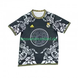 Versace Edition Trikot Real Madrid Herren Heimausrüstung Schwarz 2024-2025 Kurzarm
