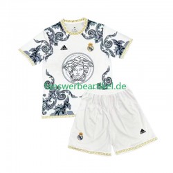 Versace Edition Trikot Real Madrid Kinder Heimausrüstung Weiß 2024-2025 Kurzarm