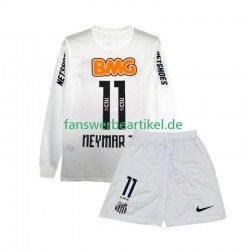 Santos Neymar JR 11 Retro -2012 Trikot Kinder Heimausrüstung 2011 Langarm