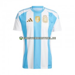 Copa America Trikot Argentinien Herren Heimausrüstung Blau Weiß 2024 Kurzarm