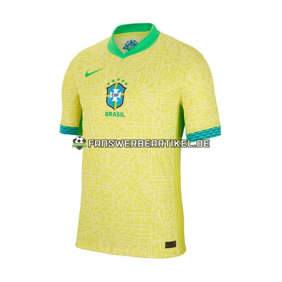 Copa America Trikot Brasilien Herren Heimausrüstung 2024 Kurzarm