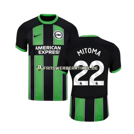 Mitoma 22 Trikot Brighton Hove Albion Herren Auswärtsausrüstung 2023-2024 Kurzarm