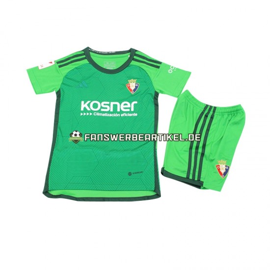 Trikot CA Osasuna Kinder Ausweich ausrüstung Grün 2023-2024 Kurzarm