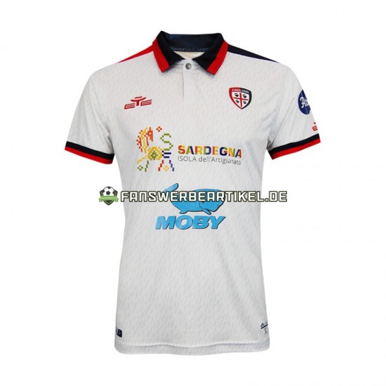 Trikot Cagliari Herren Auswärtsausrüstung 2023-2024 Kurzarm