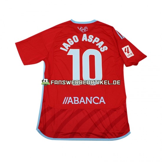 Iago Aspas 10 Trikot Celta de Vigo Herren Auswärtsausrüstung 2023-2024 Kurzarm