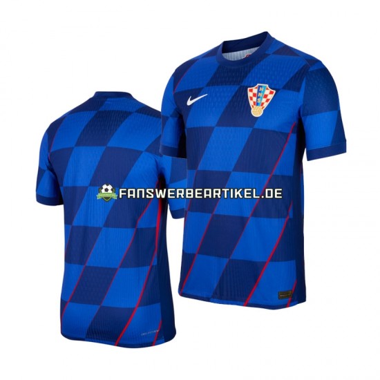 Trikot Kroatien Herren Auswärtsausrüstung Euro 2024 Kurzarm