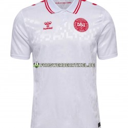 Trikot Dänemark Herren Auswärtsausrüstung Euro 2024 Kurzarm
