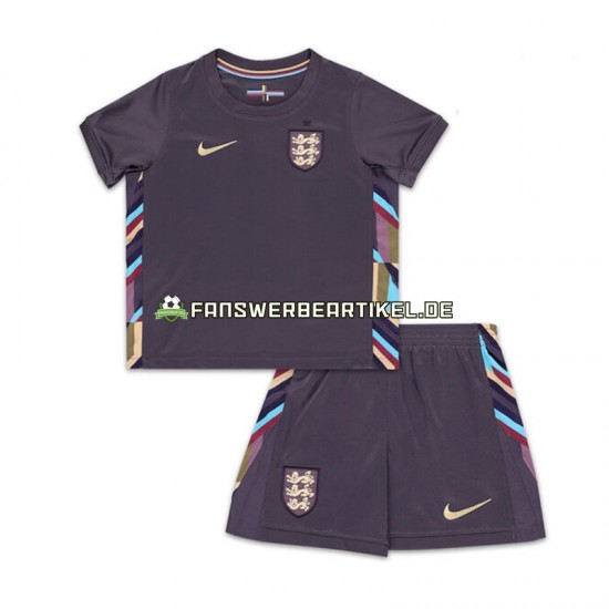 Trikot England Kinder Auswärtsausrüstung Euro 2024 Kurzarm