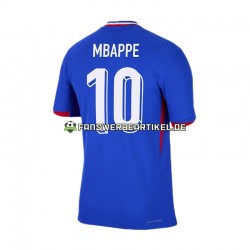 Kylian Mbappe 10 Trikot Frankreich Herren Heimausrüstung Blau Euro 2024 Kurzarm