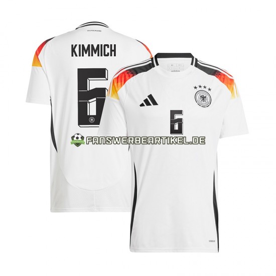 Joshua Kimmich 6 Trikot Deutschland Herren Heimausrüstung Weiß Euro 2024 Kurzarm