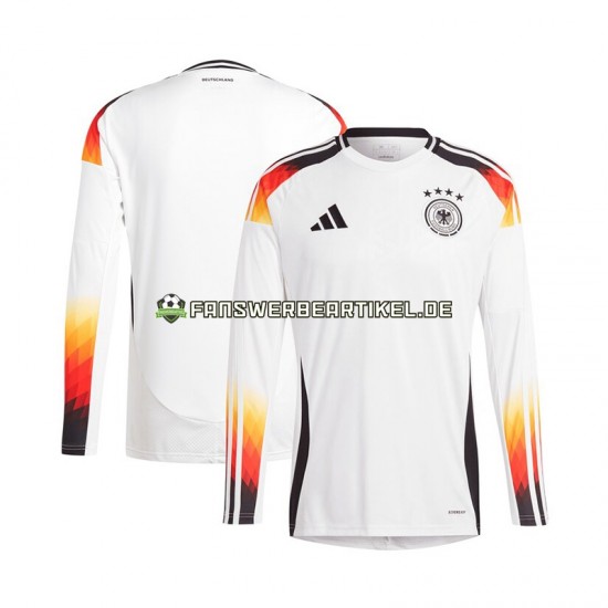 Trikot Deutschland Herren Heimausrüstung Weiß Euro 2024 Langarm