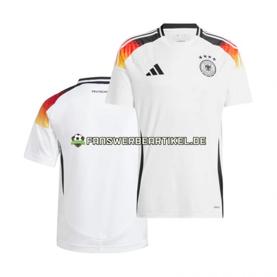 Trikot Deutschland Herren Heimausrüstung Weiß Euro 2024 Kurzarm