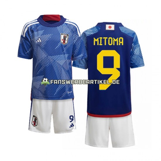 Mitoma 9 Trikot Japan Kinder Heimausrüstung WM 2022 Kurzarm