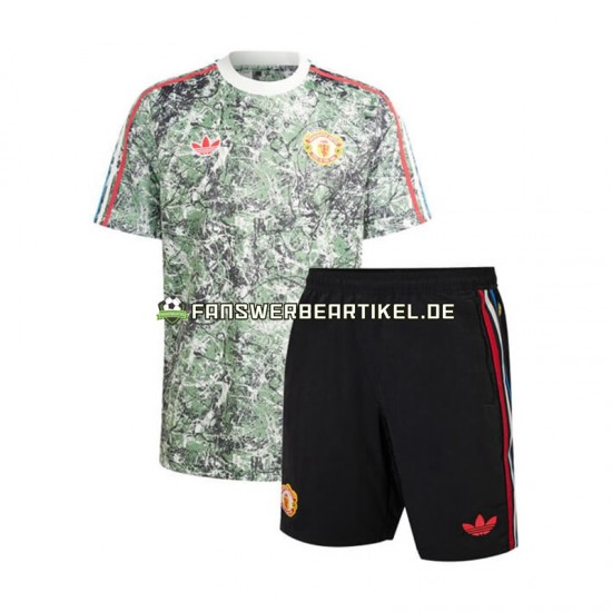 Stone Roses Trikot Manchester United Kinder Heimausrüstung 2023-2024 Kurzarm