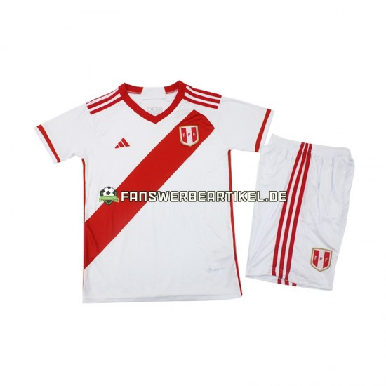 Trikot Peru Kinder Heimausrüstung 2023 Kurzarm