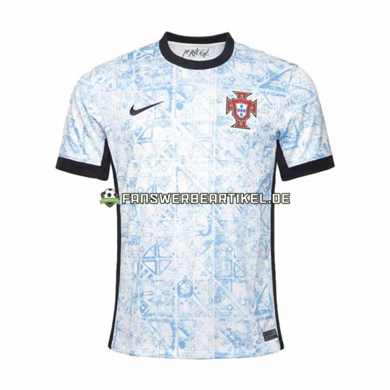 Trikot Portugal Herren Auswärtsausrüstung Euro 2024 Kurzarm