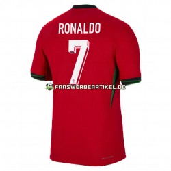 Cristiano Ronaldo 7 Trikot Portugal Herren Heimausrüstung Rot Euro 2024 Kurzarm