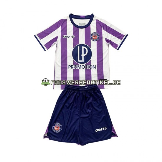 Toulouse Trikot Kinder Heimausrüstung 2023-2024 Kurzarm