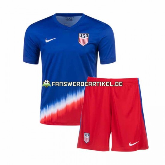 Trikot USA Kinder Auswärtsausrüstung 2024 Kurzarm