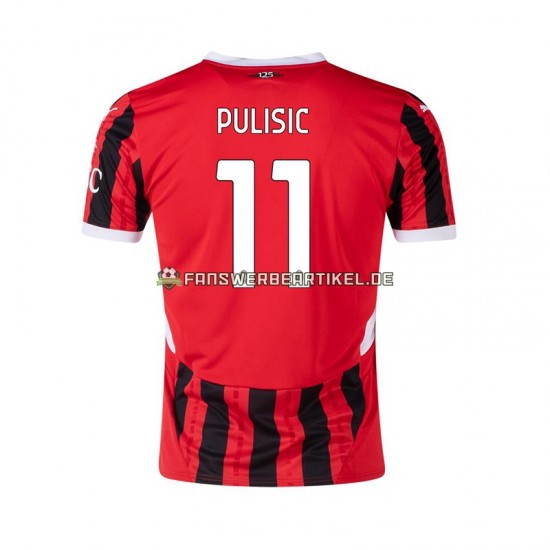 Pulisic 11 Trikot AC Mailand Herren Heimausrüstung 2024-2025 Kurzarm