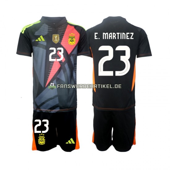 Emiliano Martinez 23 Torwart Trikot Argentinien Kinder Heimausrüstung 2024 Kurzarm