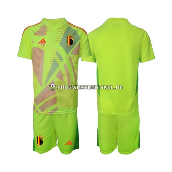 Torwart Trikot Belgien Kinder Auswärtsausrüstung Euro 2024 Kurzarm