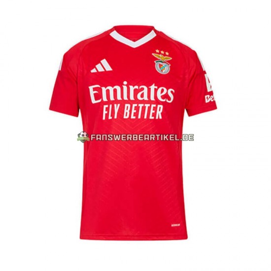 Trikot Benfica Herren Heimausrüstung Rot 2024-2025 Kurzarm