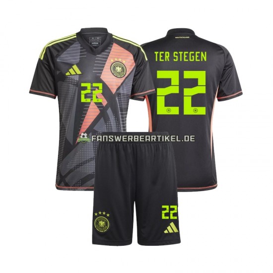 Ter Stegen 22 Torwart Trikot Deutschland Kinder Heimausrüstung Euro 2024 Kurzarm