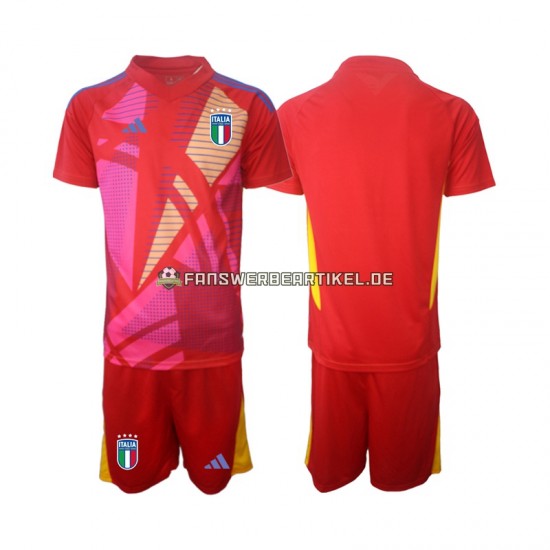 Torwart Trikot Italien Kinder Ausweich ausrüstung Euro 2024 Kurzarm