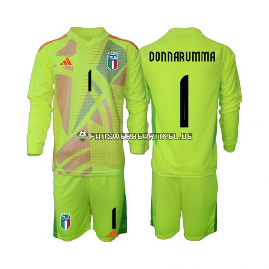 Donnarumma 1 Torwart Trikot Italien Kinder Heimausrüstung Euro 2024 Langarm