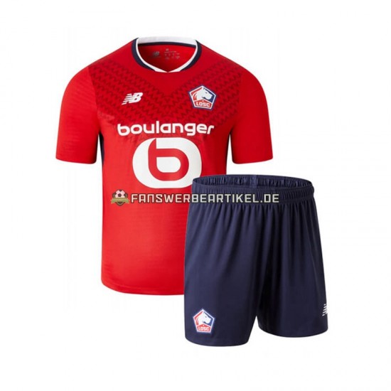 Trikot LOSC Lille Kinder Heimausrüstung 2024-2025 Kurzarm