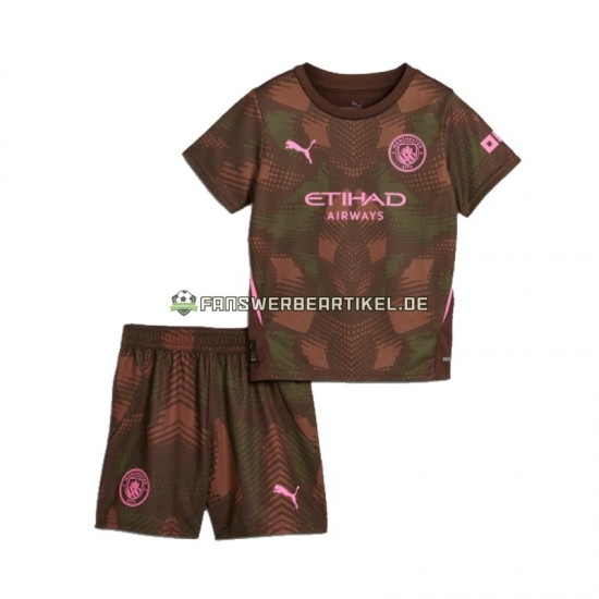 Torwart Trikot Manchester City Kinder Heimausrüstung 2024-2025 Kurzarm