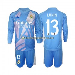 Andriy Lunin 13 Torwart Trikot Real Madrid Kinder Heimausrüstung 2024-2025 Langarm